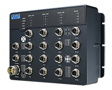 EN50155 Managed PoE Ethernet Switch with 12FE+4GE, 24-110VDC